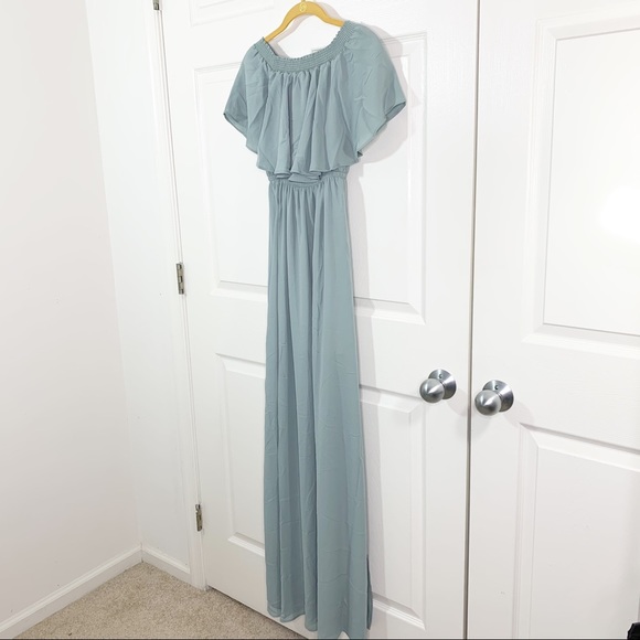 Show Me Your Mumu Hacienda Maxi Dress Silver Sage - Picture 2 of 10